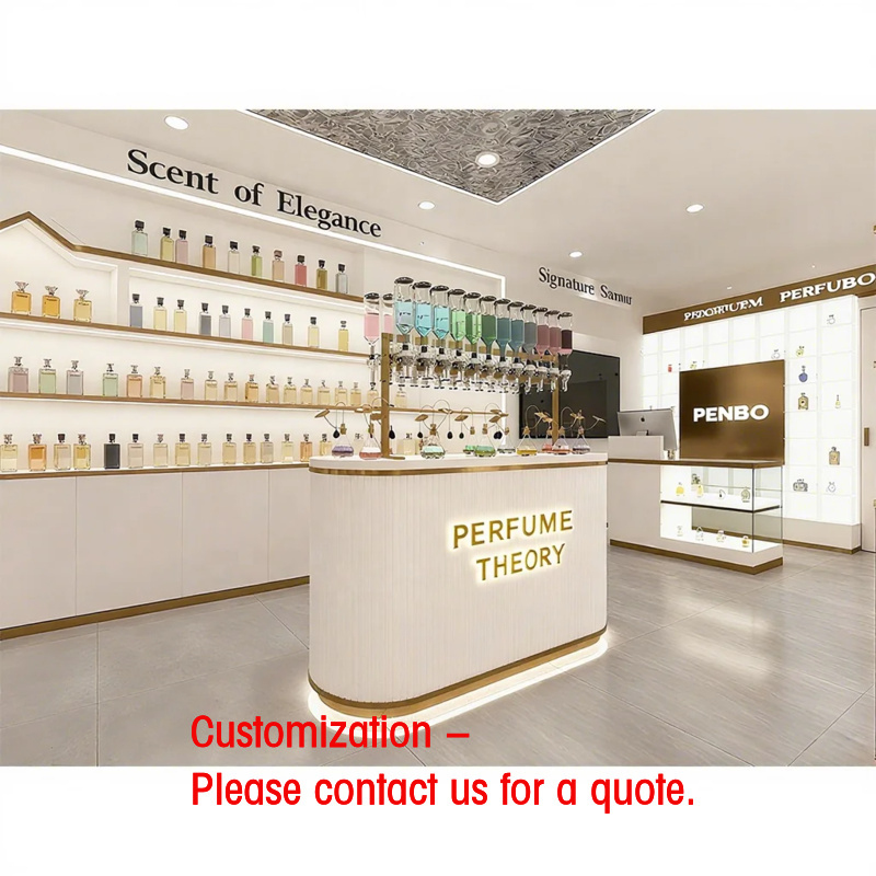 Perfume Fragrance Shop - خزانة عرض عطور مضاءة حسب الطلب،