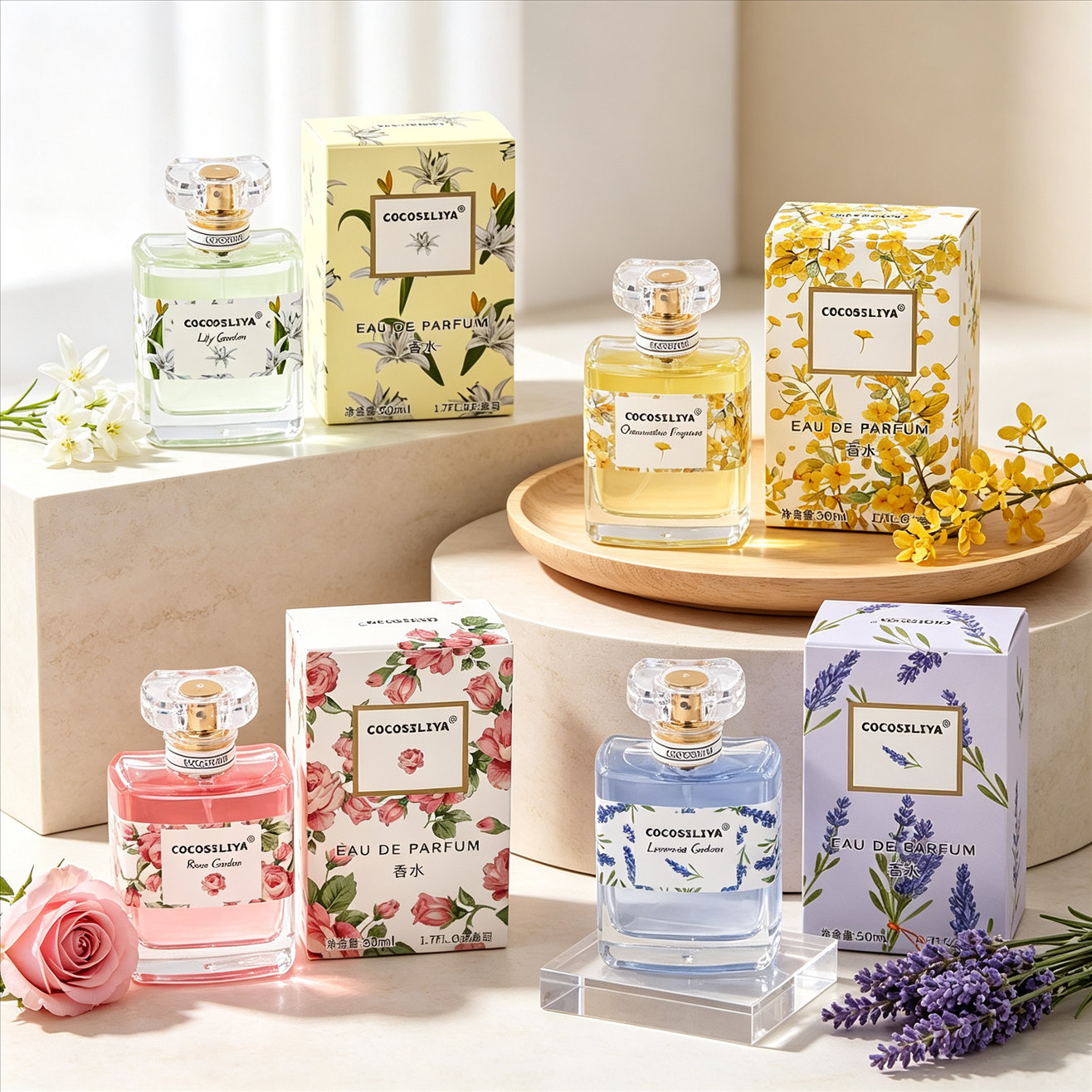Perfume Fragrance Rose - عطر نسائي من كوكوسيليا، عبوة مزدوجة