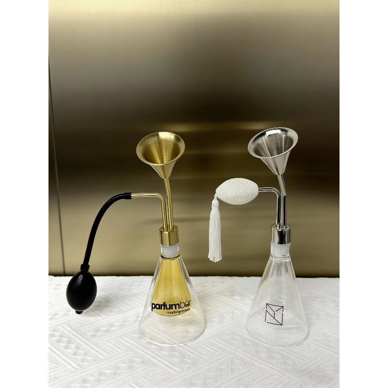 زجاجة اختبار عطور زجاجية ذهبية - مراجعة Perfume Fragrance Shop وسعره