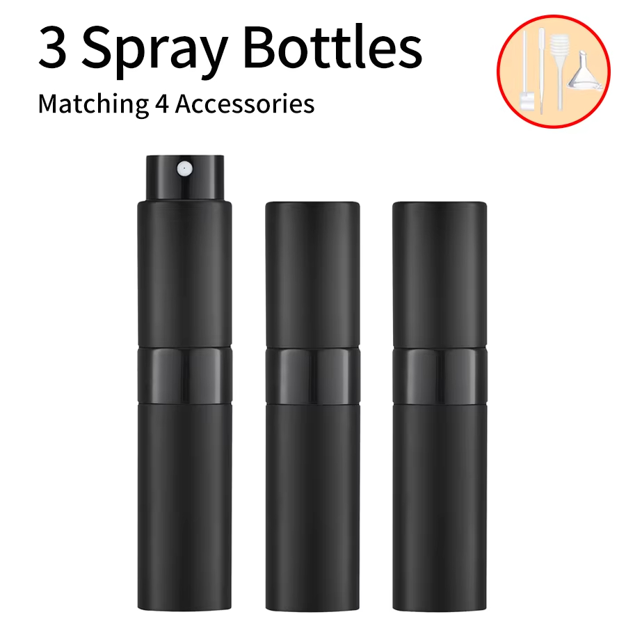 3 قطع + 4 ملحقات زجاجة رذاذ عط - مراجعة Perfume Fragrance Dispenser وسعره